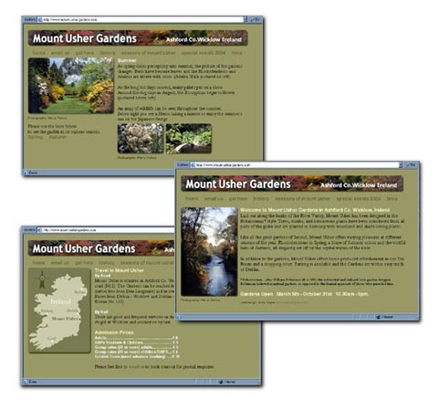 Anja Coyne - web design - mount usher gardens