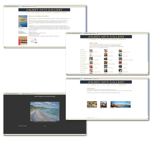 Anja Coyne - web design - dalkey arts gallery